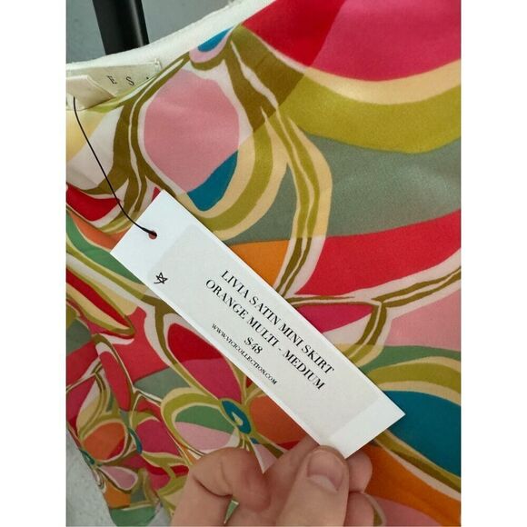 Promesa Dream Chaser Floral Satin Mini Skirt Medium - Picture 6 of 9